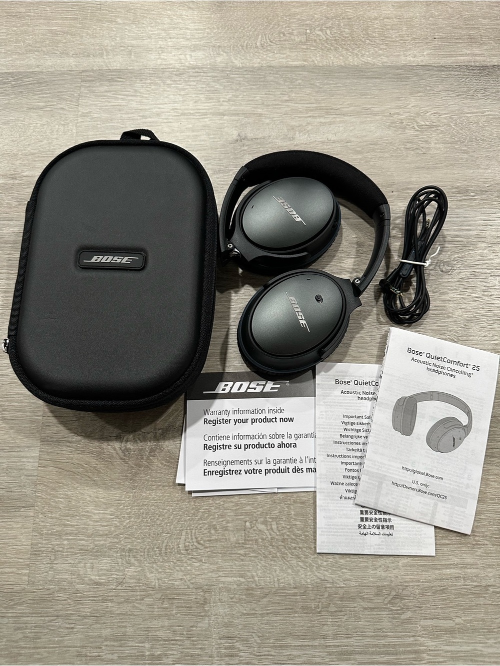 CH205 Bose QuietComfort QC25 Wired Noise Cancelling Headphones No Bluetooth